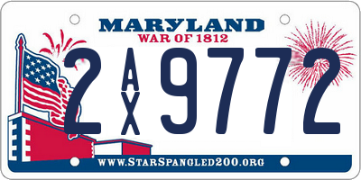 MD license plate 2AX9772