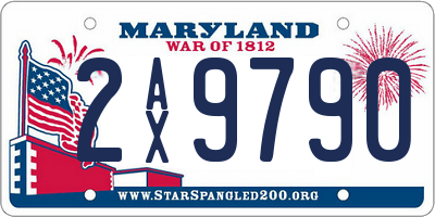 MD license plate 2AX9790