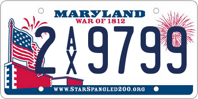 MD license plate 2AX9799