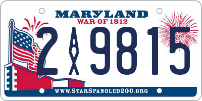 MD license plate 2AX9815