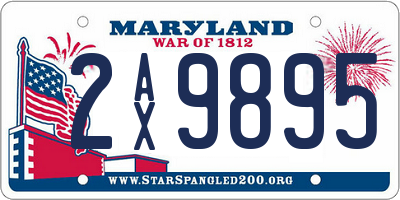 MD license plate 2AX9895