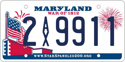 MD license plate 2AX9911