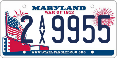 MD license plate 2AX9955