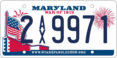 MD license plate 2AX9971