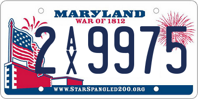 MD license plate 2AX9975