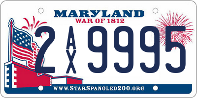 MD license plate 2AX9995