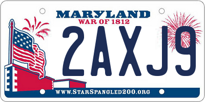 MD license plate 2AXJ91