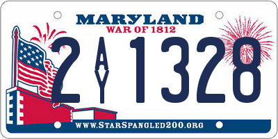 MD license plate 2AY1328