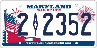 MD license plate 2AY2352