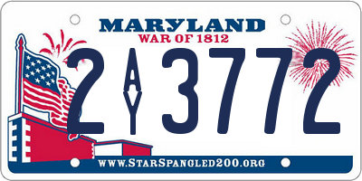 MD license plate 2AY3772