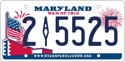 MD license plate 2AY5525