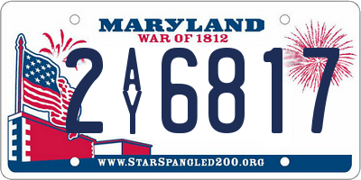 MD license plate 2AY6817