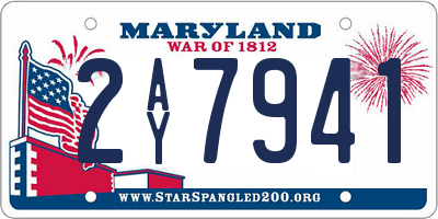 MD license plate 2AY7941