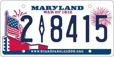 MD license plate 2AY8415
