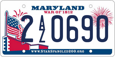 MD license plate 2AZ0690