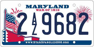 MD license plate 2AZ9682