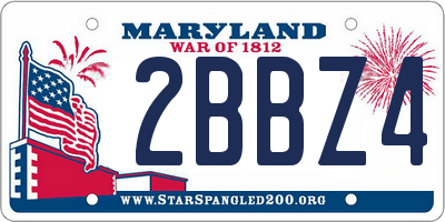 MD license plate 2BBZ41