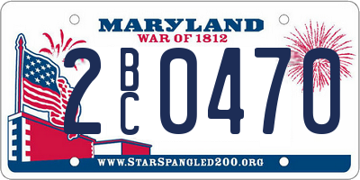 MD license plate 2BC0470