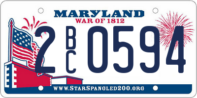 MD license plate 2BC0594