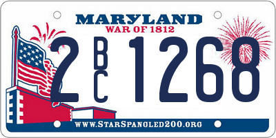 MD license plate 2BC1268