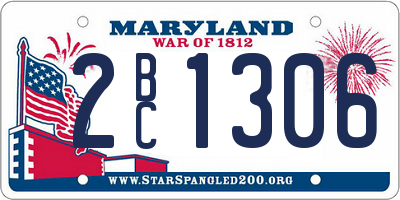 MD license plate 2BC1306
