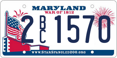 MD license plate 2BC1570