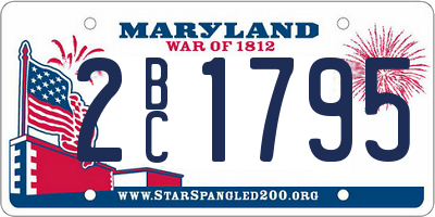 MD license plate 2BC1795