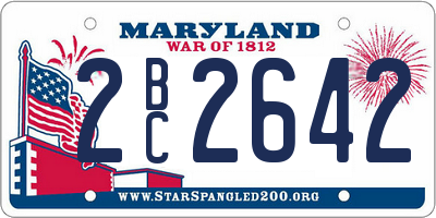 MD license plate 2BC2642