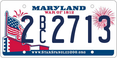 MD license plate 2BC2713