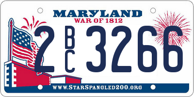 MD license plate 2BC3266