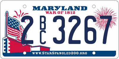 MD license plate 2BC3267