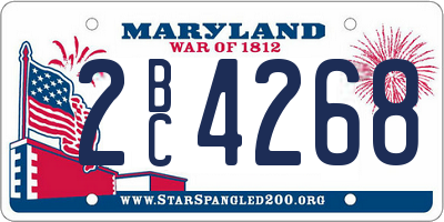 MD license plate 2BC4268