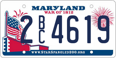 MD license plate 2BC4619