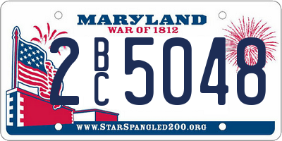 MD license plate 2BC5048