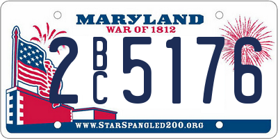 MD license plate 2BC5176
