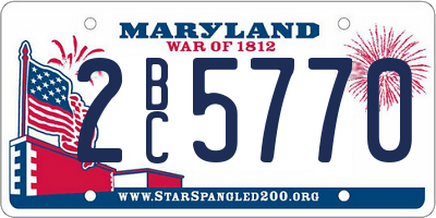 MD license plate 2BC5770