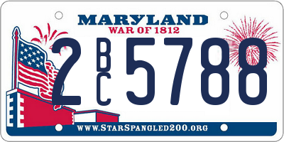 MD license plate 2BC5788