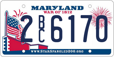 MD license plate 2BC6170