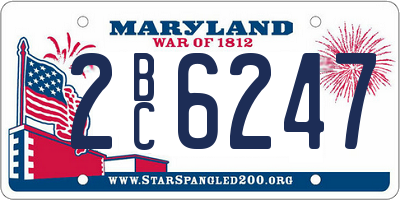 MD license plate 2BC6247