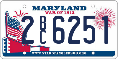 MD license plate 2BC6251