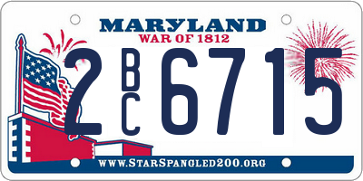 MD license plate 2BC6715