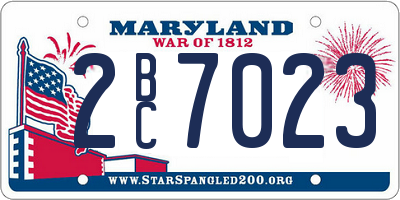 MD license plate 2BC7023
