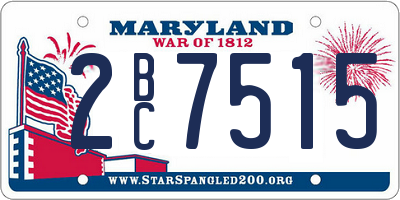 MD license plate 2BC7515