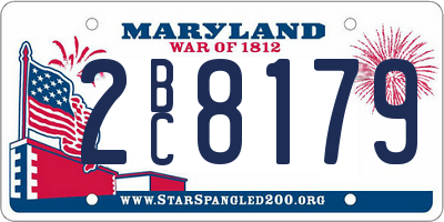 MD license plate 2BC8179