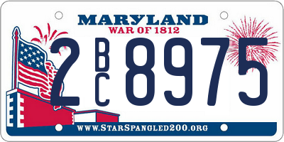 MD license plate 2BC8975