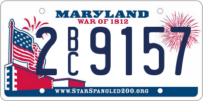 MD license plate 2BC9157