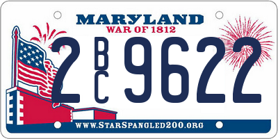 MD license plate 2BC9622