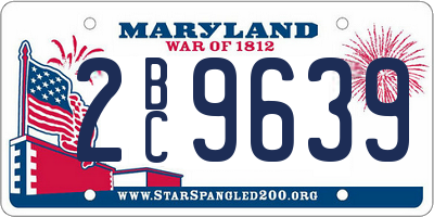 MD license plate 2BC9639