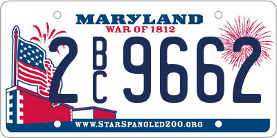 MD license plate 2BC9662