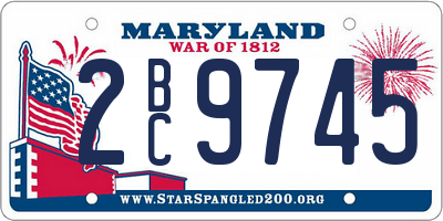 MD license plate 2BC9745
